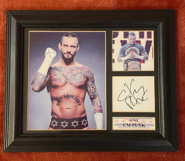 Cadre dédicace CM Punk WWE Superstar catch