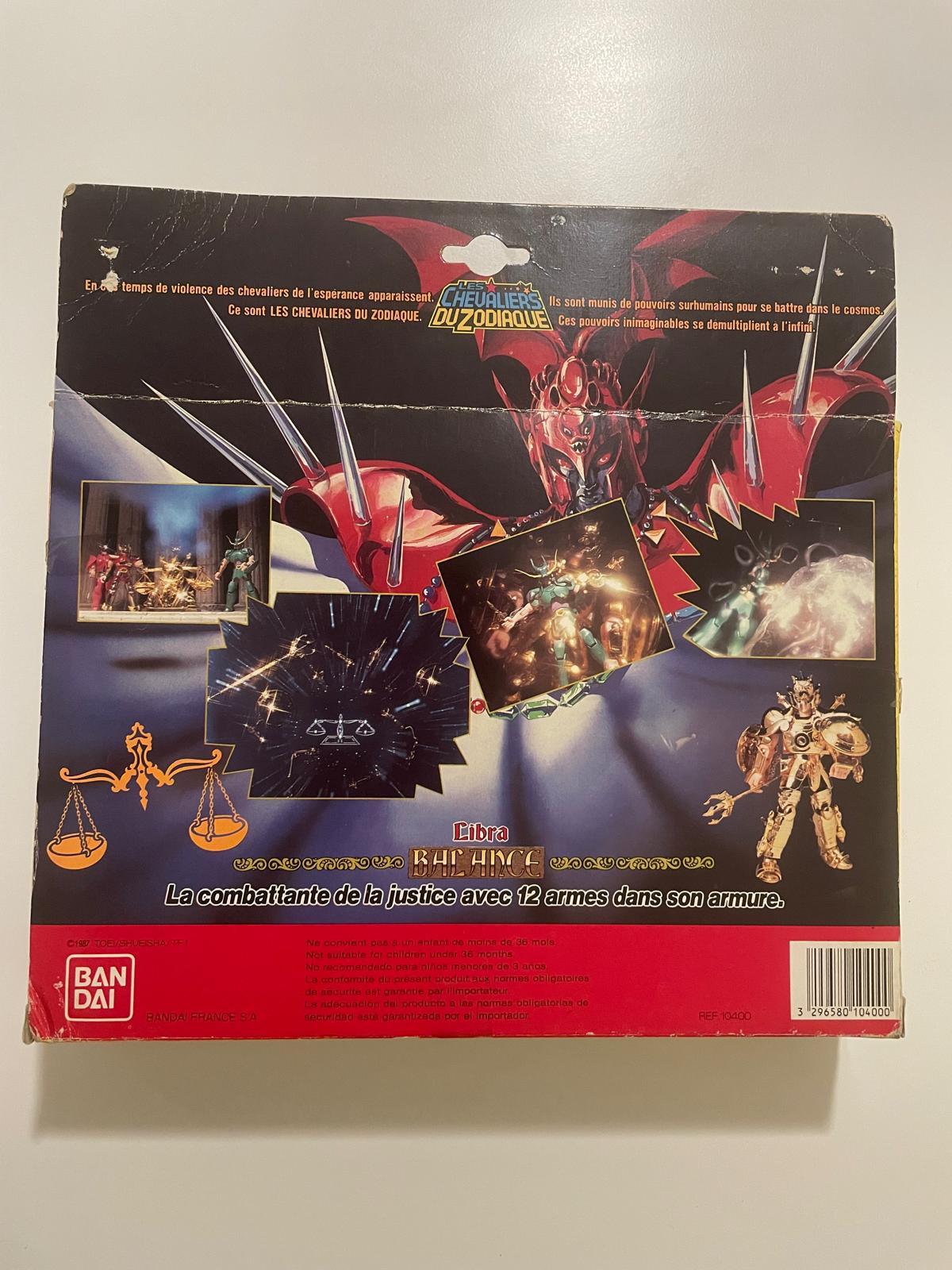 Figurine jouet rétro Saint Seiya Chevalier d'or de la Balance Libra Dokho 1987 bandai